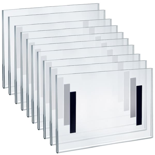 11"W x 8.5"H Sign Holder w/ Magnetic Strips, 10-Pack